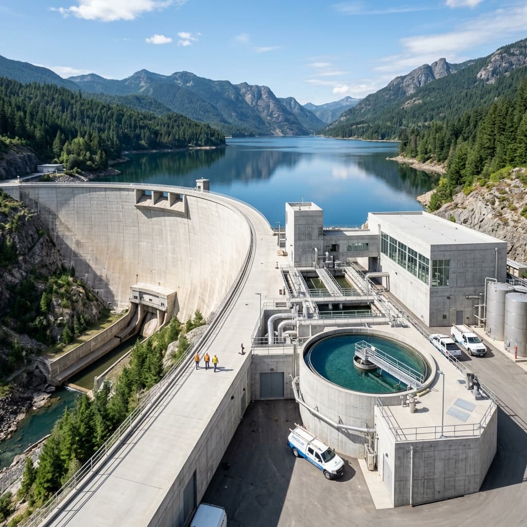 Infraestructura hídrica e ingeniería civil: impermeabilización de concreto por cristalización en presas y plantas de tratamiento de agua residuales con aditivos Penetron
