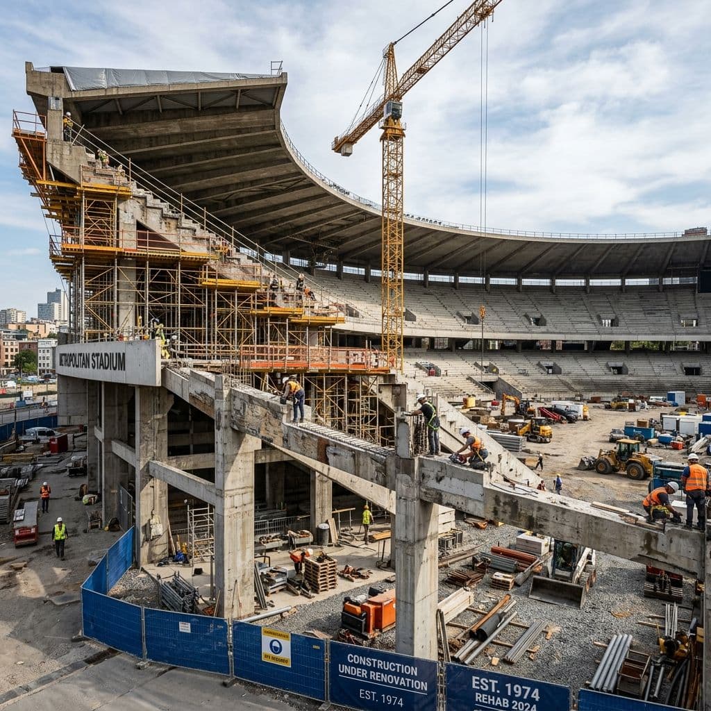 Rehabilitación de Estadios Deportivos y Megaestructuras de Concreto